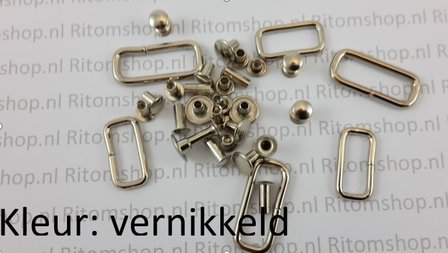 Passanten/ Draadring rechthoek voor 20 mm riem  1000 stuks