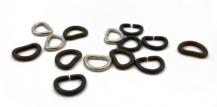 D-Ringen 10 mm per 100 stuks Oud zilver&nbsp;