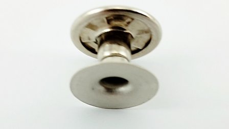 Dubbele holniet 8 mm lang, 1 bolle kop &Oslash; 11 mm, zilver, 100 sets