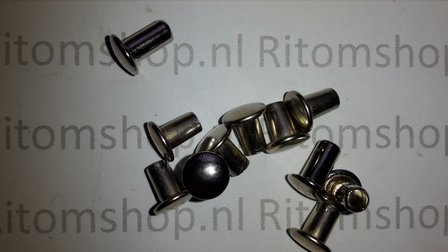 Holniet 6.4 lang kop &Oslash; 7 mm  Antraciet / Zwart