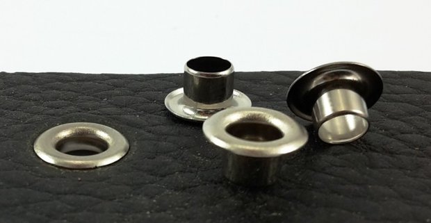 Zeilring en Tegenringen  zilverkleurig gat Ø 9.5 mm 100 stuks
