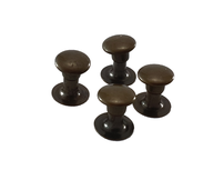 Dubbele holnieten 1 bolle kop 7 mm, Bruin 1.000 sets